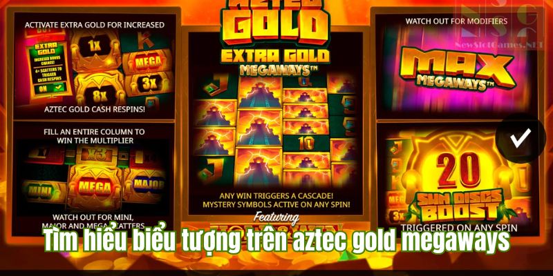 Khám phá những biểu tượng có mặt trên Aztec Gold Megaways